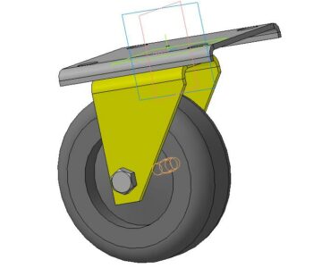 3D модель Колесо поворотное SCB-100