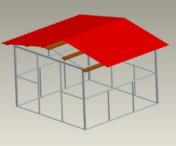 3D модель Беседка для дома 3х3м