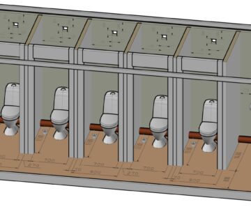 3D модель Туалет общественный из 20ft контейнера