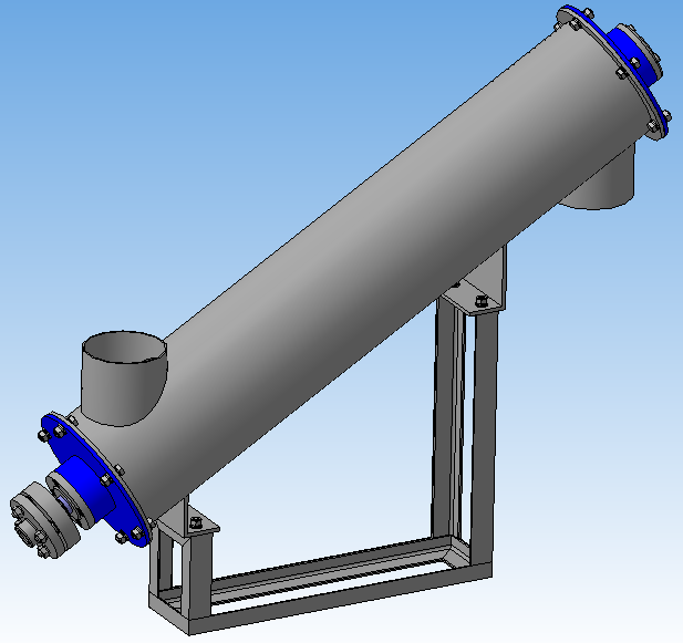 3D модель Расчет винта и вала винтового конвейера D=160, t=160