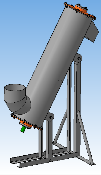 3D модель Расчет винта и вала винтового конвейера D=250, t=200