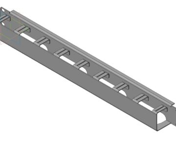 3D модель Органайзер кабельный 1U