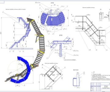 3D модель Лестница винтовая для РВС-120