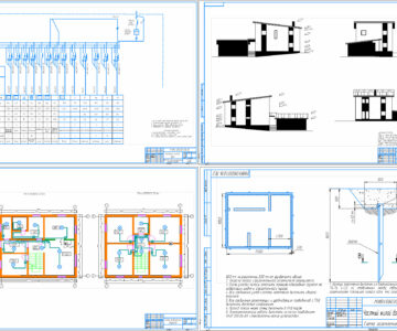 Чертеж Электроснабжение частного 2х этажного дома
