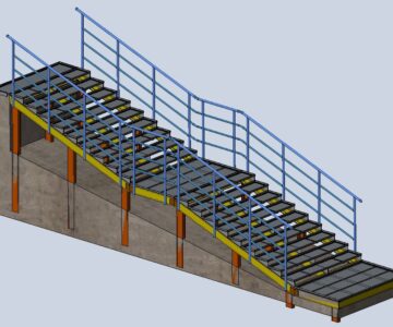 3D модель Лестница к дому на дачном участке