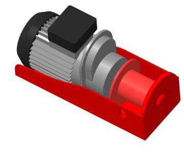 3D модель Тельфер LT500P c полиспастом 500кг