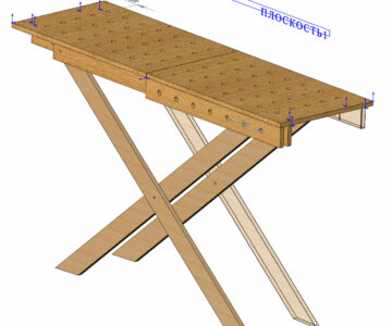 3D модель Складной верстак сборочный