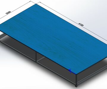 3D модель Стол на колесах с тормозом