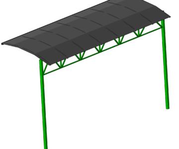 3D модель Навес над крыльцом