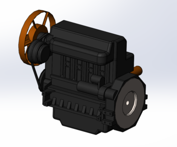 3D модель Двигатель Lombardini LDW 2204