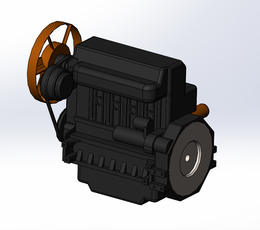 3D модель Двигатель Lombardini LDW 2204