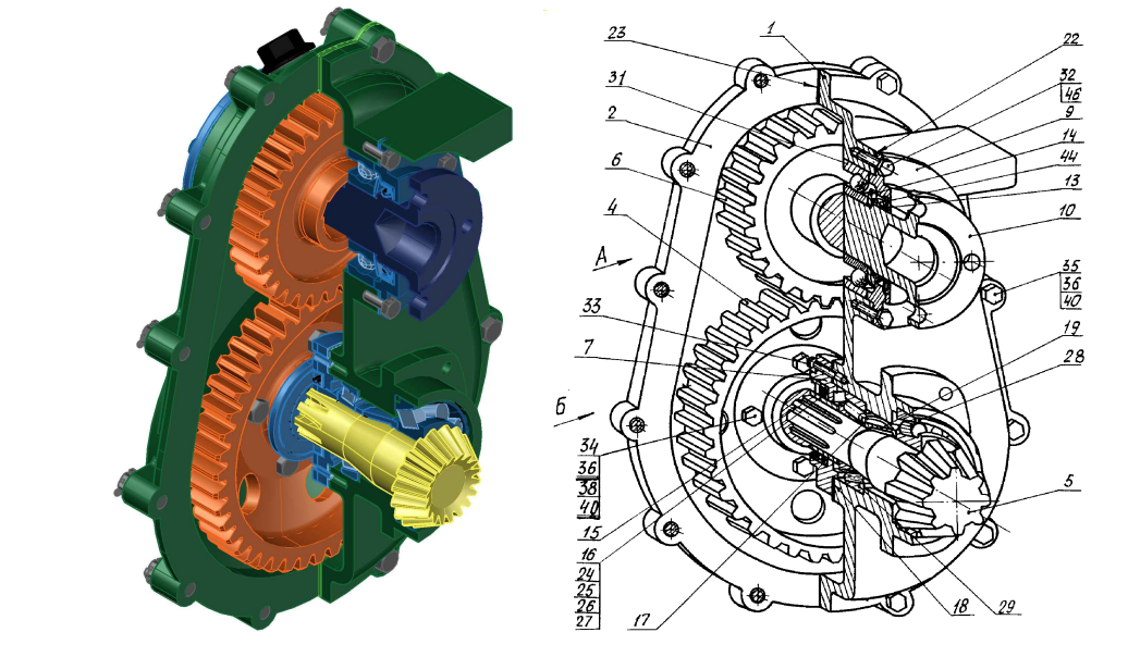 3D модель Редуктор привода лебедки AutoCAD