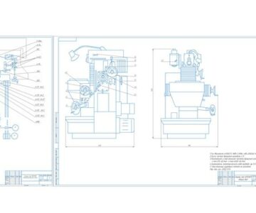 Чертеж Модернизация привода главного движения фрезерного станка модификации ВМ130М