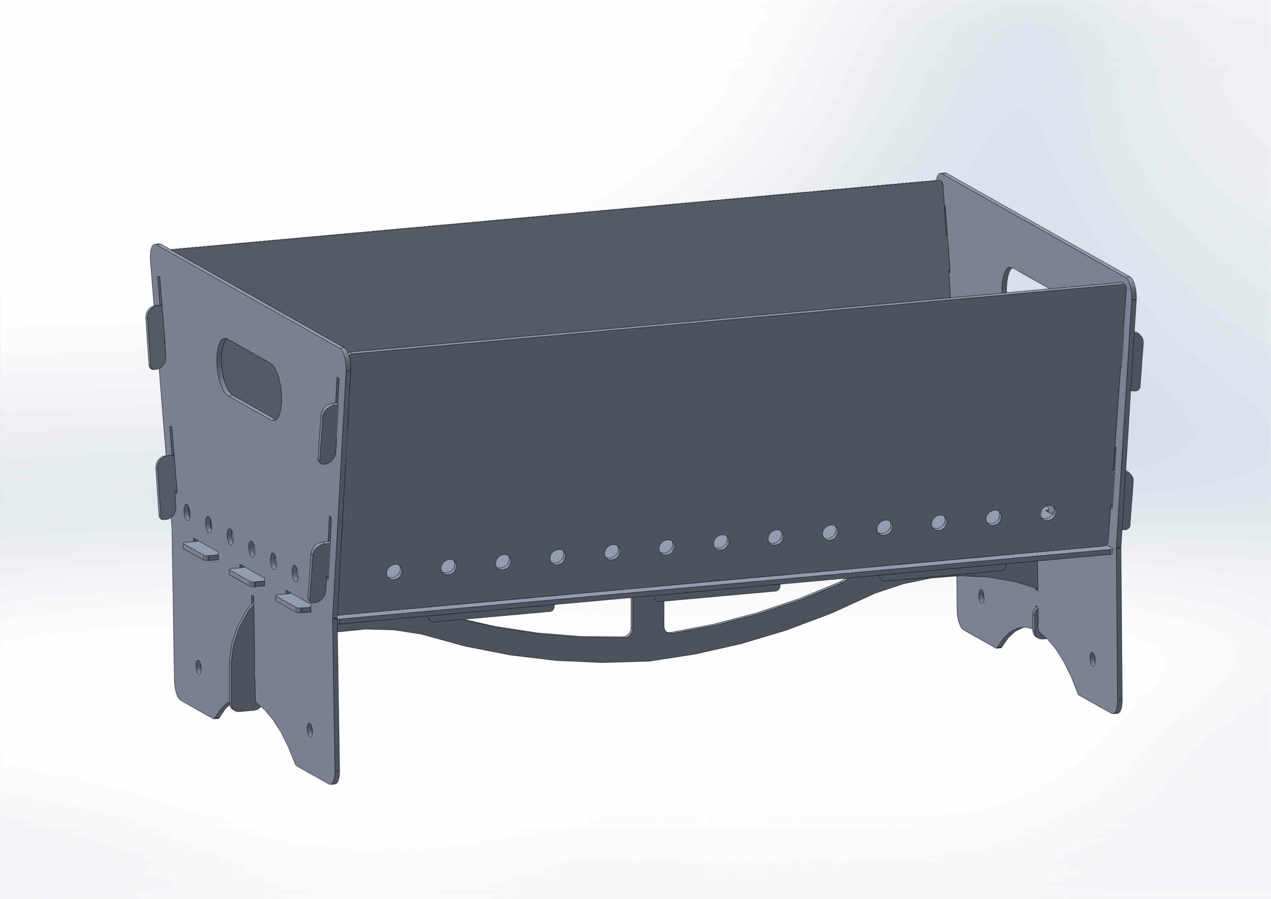 3D модель Разборный мангал 500*300*275.