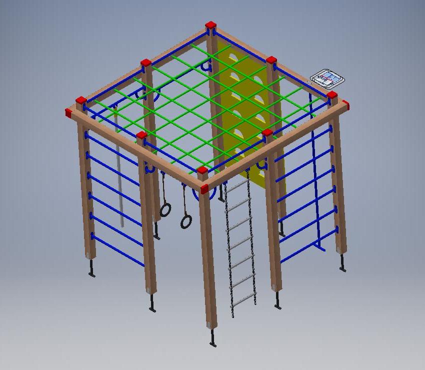 3D модель Детский спортивный комплекс КС21