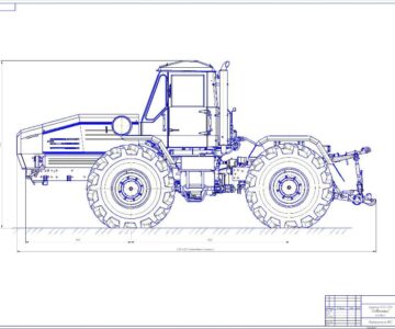 Чертеж Трактор ХТА-200 (модификация 2)