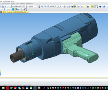 3D модель Дрель электрическая Rebir IE 1305-16/1700R модель габаритная