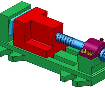 3D модель Тиски МЧ00.09 в  Delcam powershape