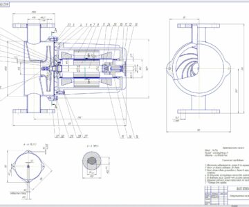 Чертеж Циркуляционный насос Q=6,5куб.метр./ч