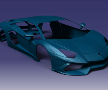 3D модель Кузов Lamborghini Aventador