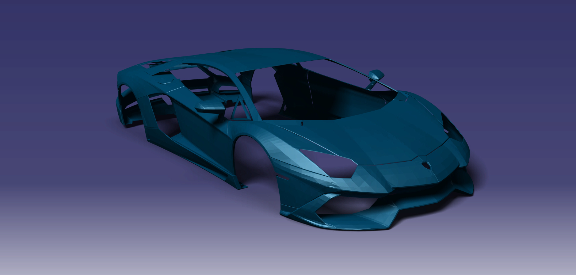 3D модель Кузов Lamborghini Aventador