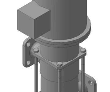 3D модель Насос центробежный, вертикальный, ЦНСг 2/20 К-5