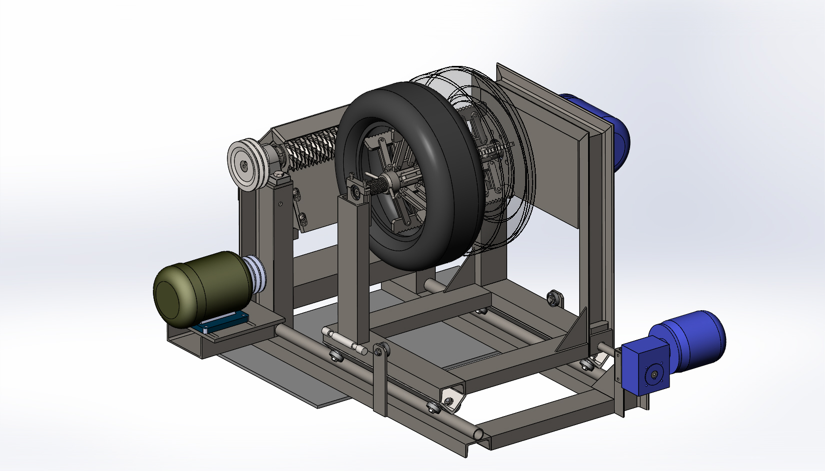 3D модель Шредер - измельчитель автомобильных шин.