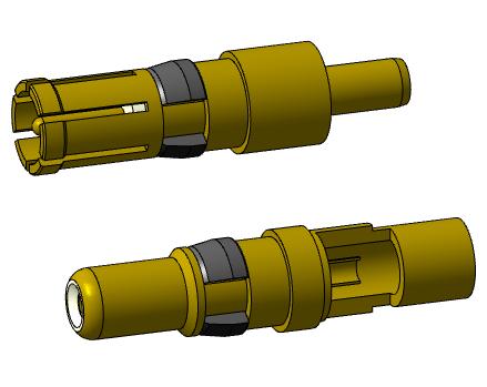 3D модель Соединители D-Sub со смешанными контактами DSUB MIXED SOLDER CRIMP COAX