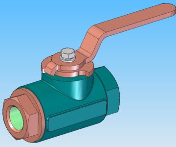 3D модель Кран разобщительный 1-15-3 (121-02)