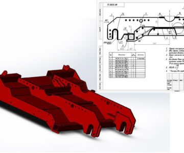 3D модель Рама фрезерного культиватора