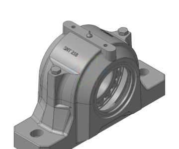 3D модель Узел подшипниковый SNT218-HU производства компании TIMKEN