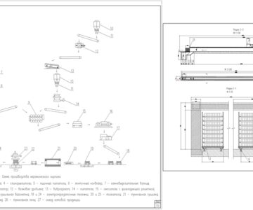 Чертеж Проектирование тепловой установки(туннельной сушилки) при производстве керамического кирпича