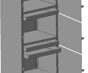 3D модель Шкаф 1450х720х500, инструментальный 3-хсекционный