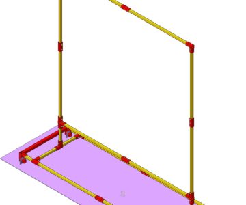 3D модель Рамка для баннера размером 2х2 м