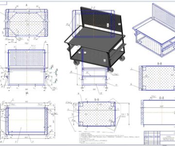 3D модель Тележка инструментальная НРБУ.301224.002.001 СБ