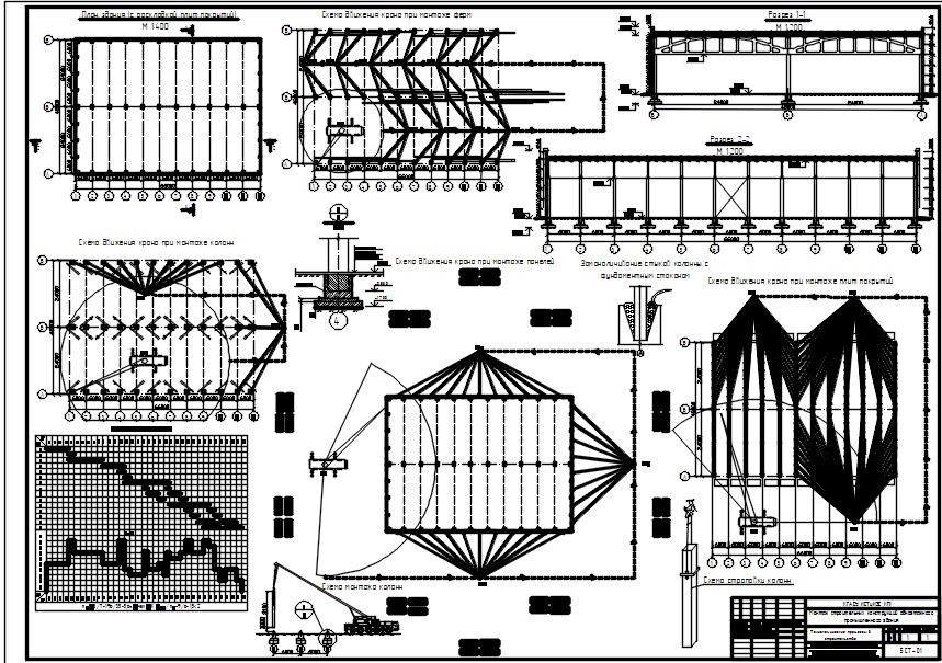 Чертеж Курсовой проект по теме: «Монтаж строительных конструкции промышленного здания»