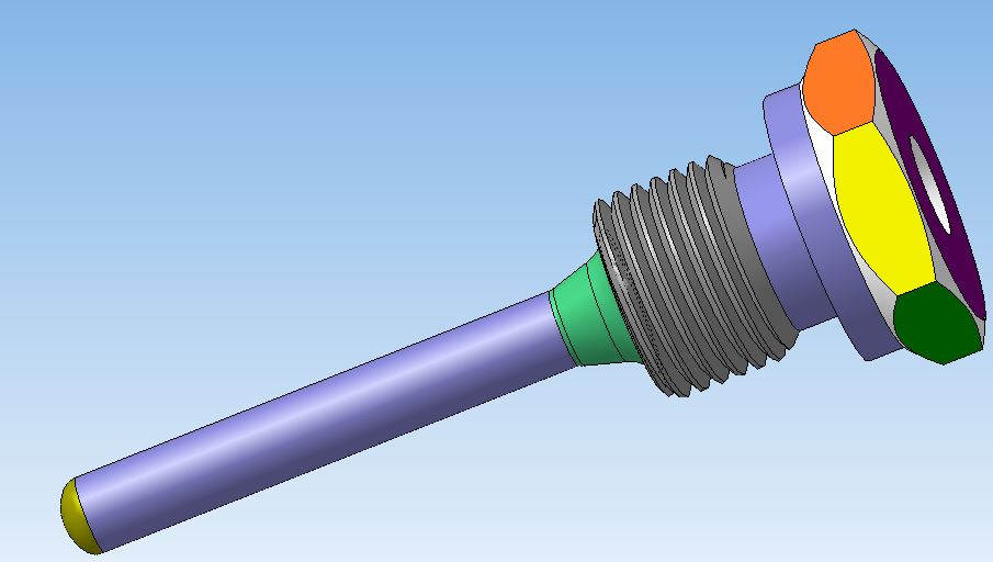 3D модель Гильза датчика температуры