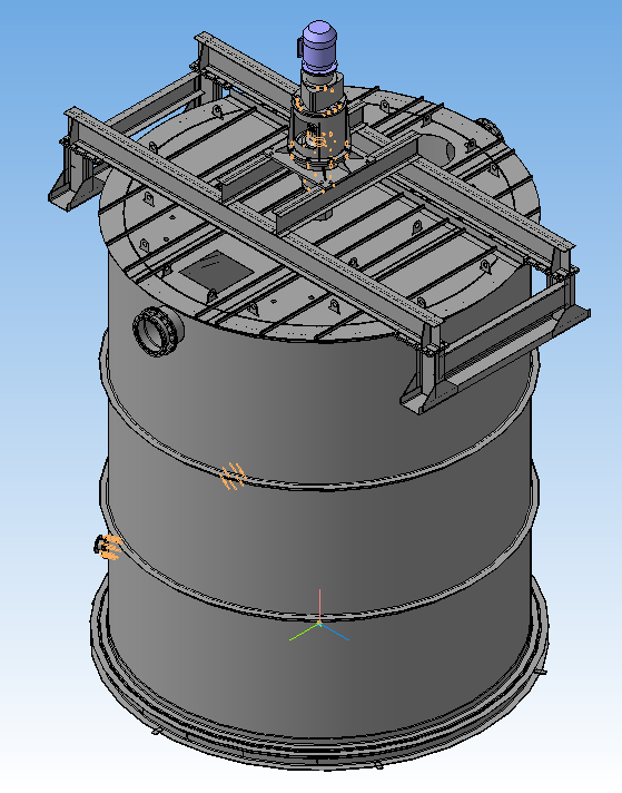 3D модель Реактор объёмом 80 м3 с перемешивающим устройством