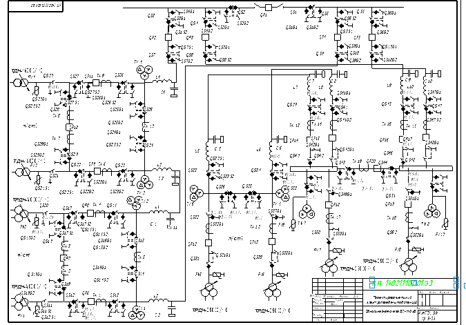 Чертеж Проектирование линий электропередачи и подстанций