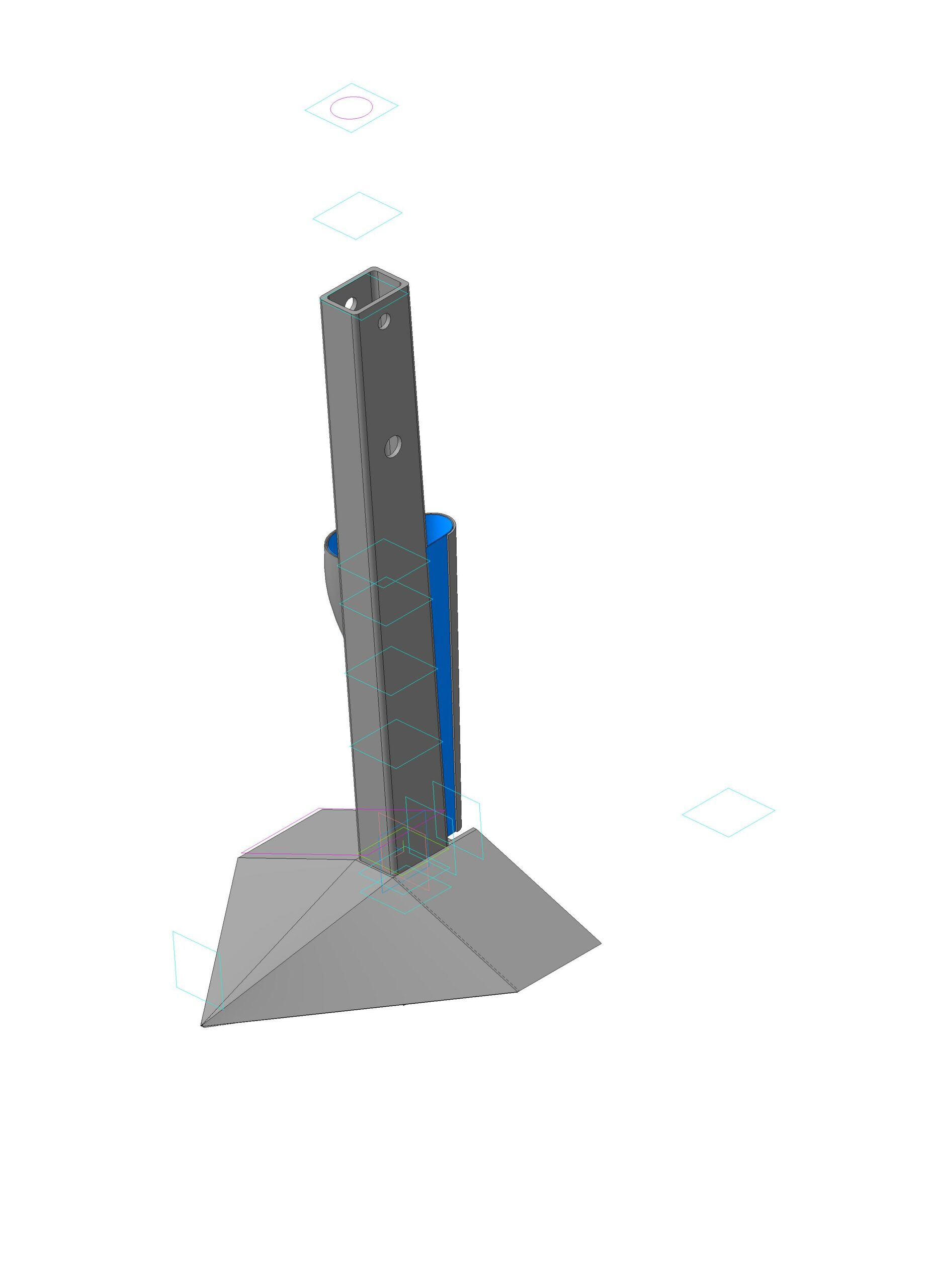 3D модель Комбинированный сошник сеялки ССВ-3,5