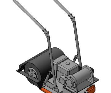 3D модель Гибридная установка виброплиты и катка.