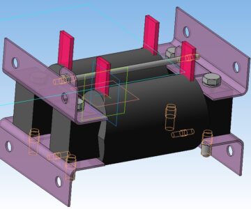 3D модель Дроссель силовой типа ED 100А, 0.22 мГн