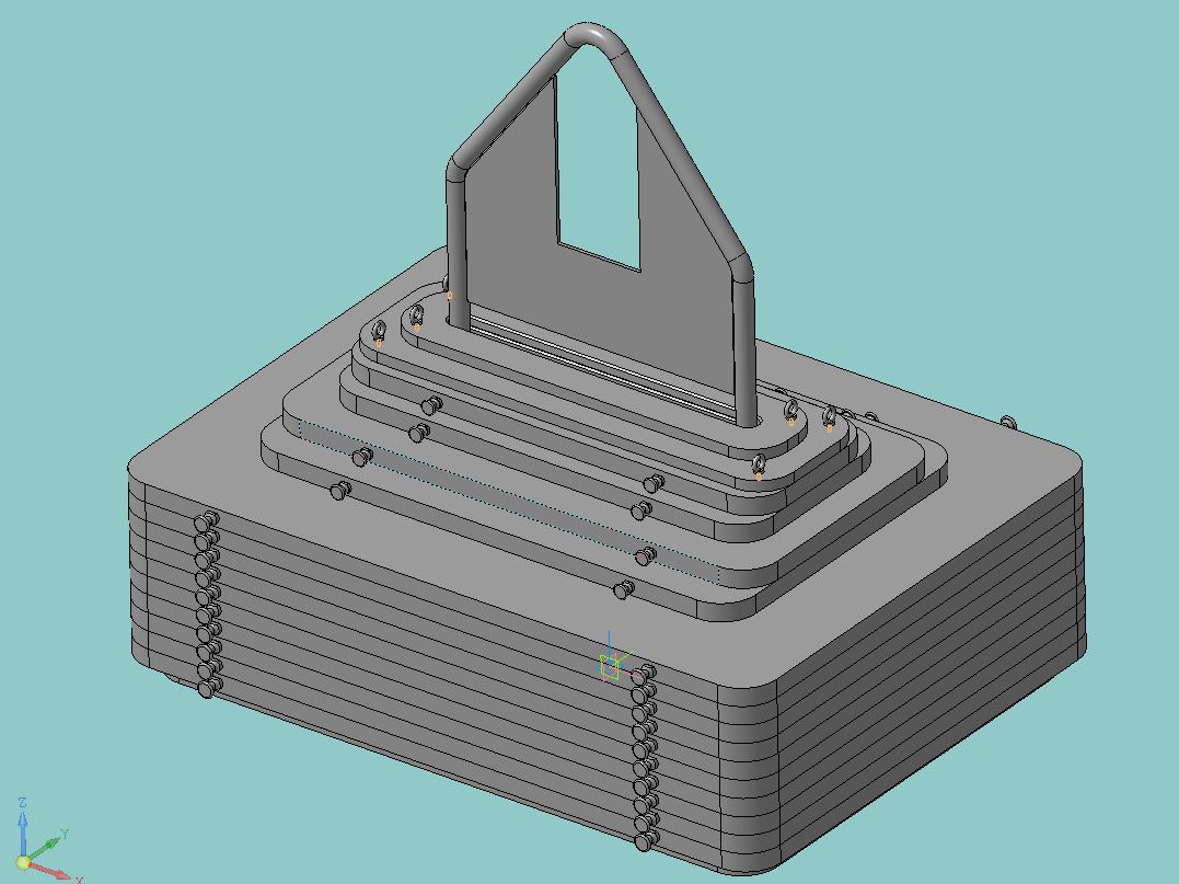 3D модель Контро-измерительные груза Q=12500кг.