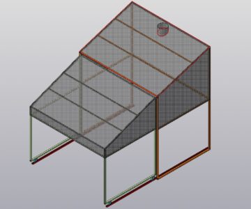 3D модель Вытяжка сдвижная для стола плазмореза