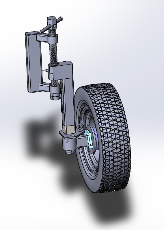 3D модель Опора колесная подъемно-поворотная с/х агрегата