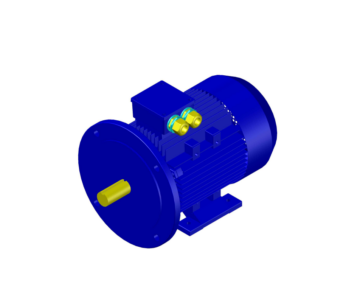 3D модель Электродвигатель АИР 132S4 фланцевый