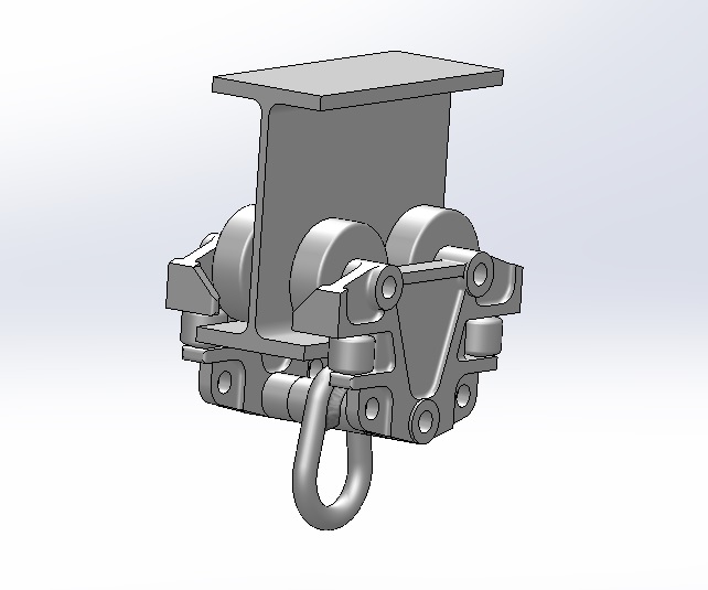 3D модель Монорельсовая тележка для тали