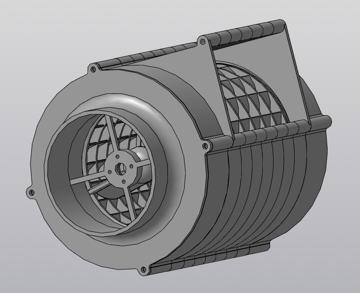 3D модель Воздушная крыльчатка системы вентиляции помещений