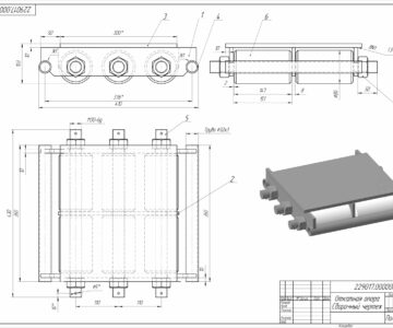 3D модель Опора роликовая 300*350