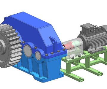 3D модель Приводная система барабанной печи